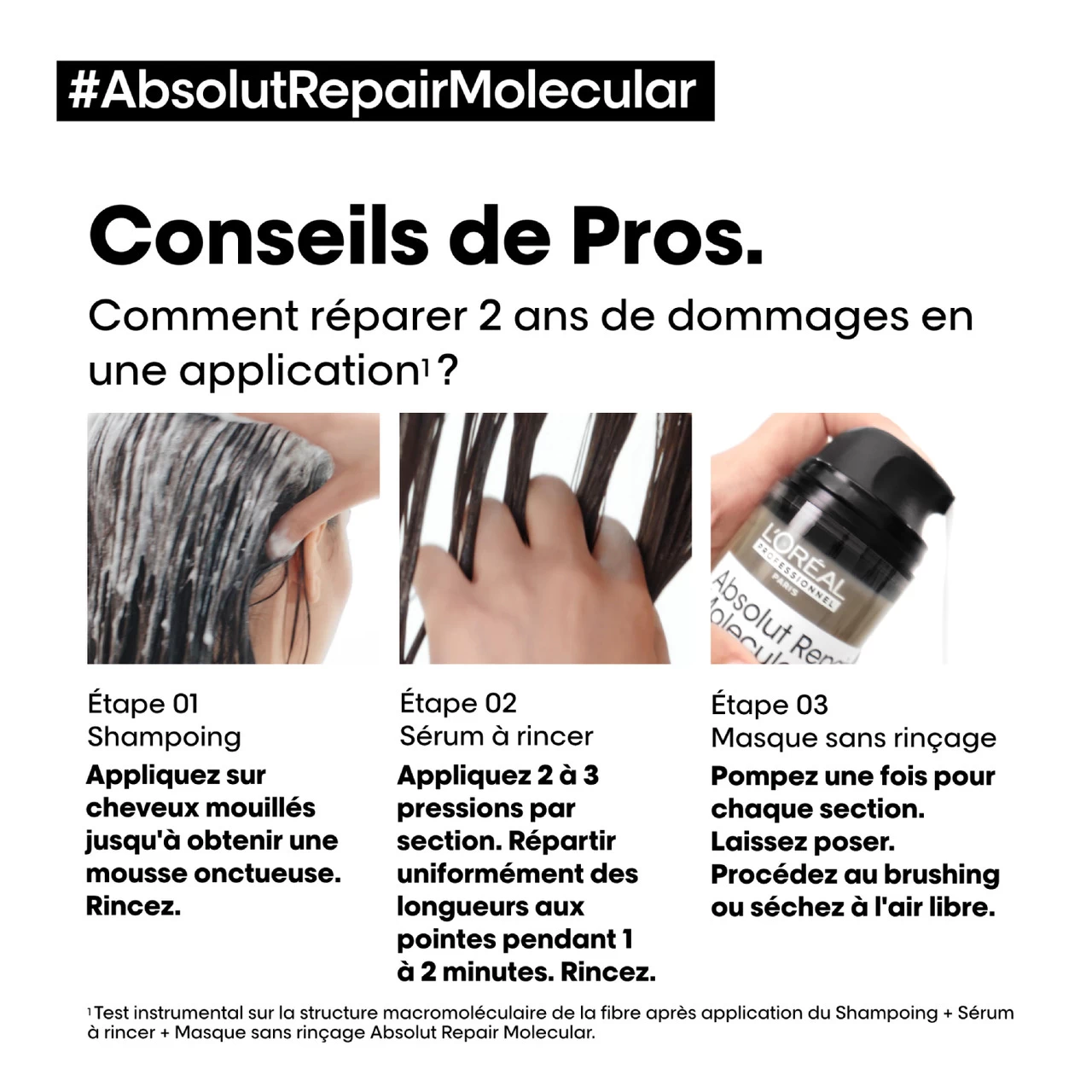 Shampooing Absolut Repair Molecular L'Oréal Professionnel 300 Ml 8 Shampooing Absolut Repair Molecular L'Oréal Professionnel 300 Ml – Image 6