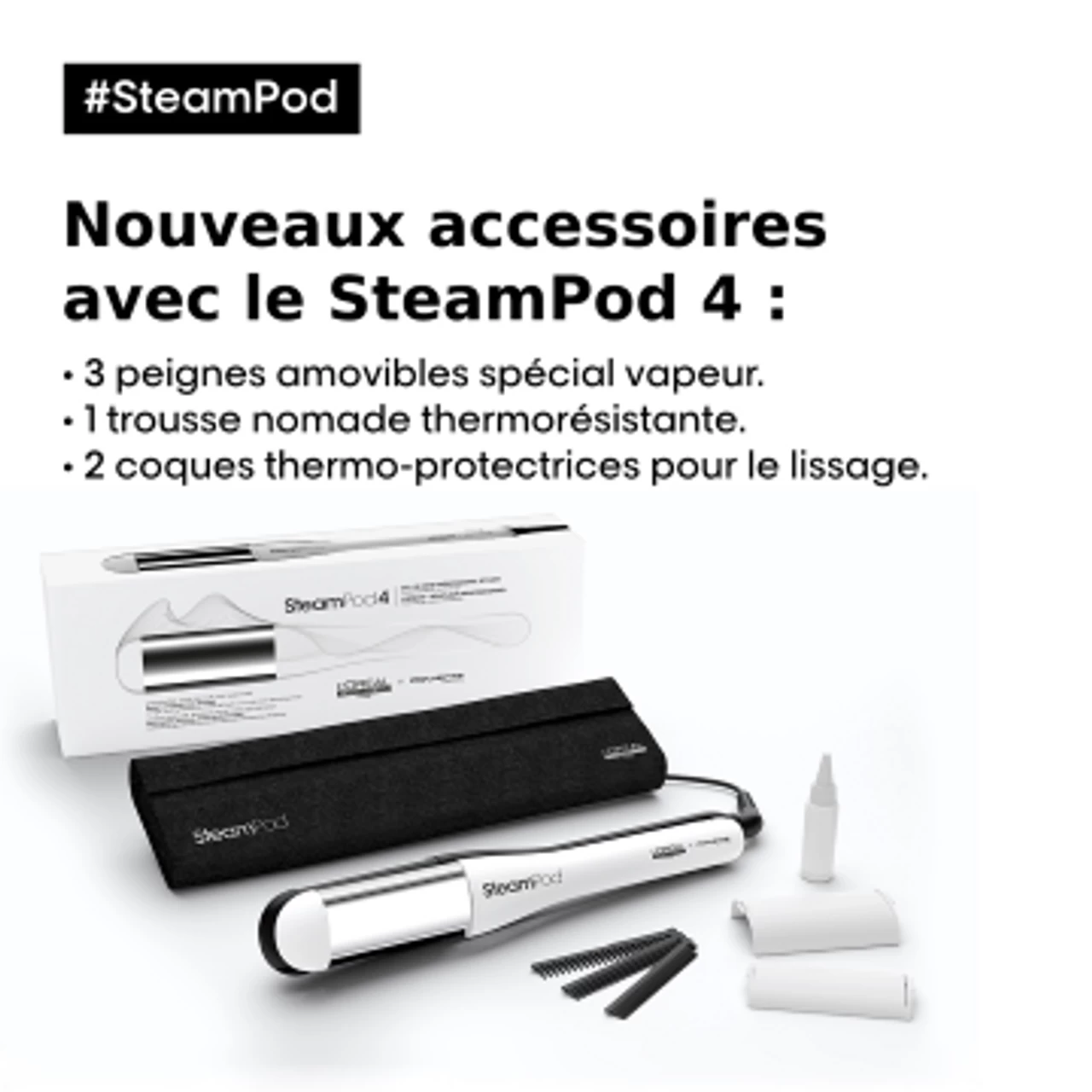 Pack Steampod 4 Cheveux Épais L'Oréal Professionnel 9 Pack Steampod 4 Cheveux Épais L'Oréal Professionnel – Image 7