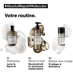 Shampooing Absolut Repair Molecular L'Oréal Professionnel 300 Ml 11 Shampooing Absolut Repair Molecular L'Oréal Professionnel 300 Ml -Produits Capillaires molecular 1 25564.1694081532.1280.1280 68640.1694081968.1280.1280 73480.1694087331